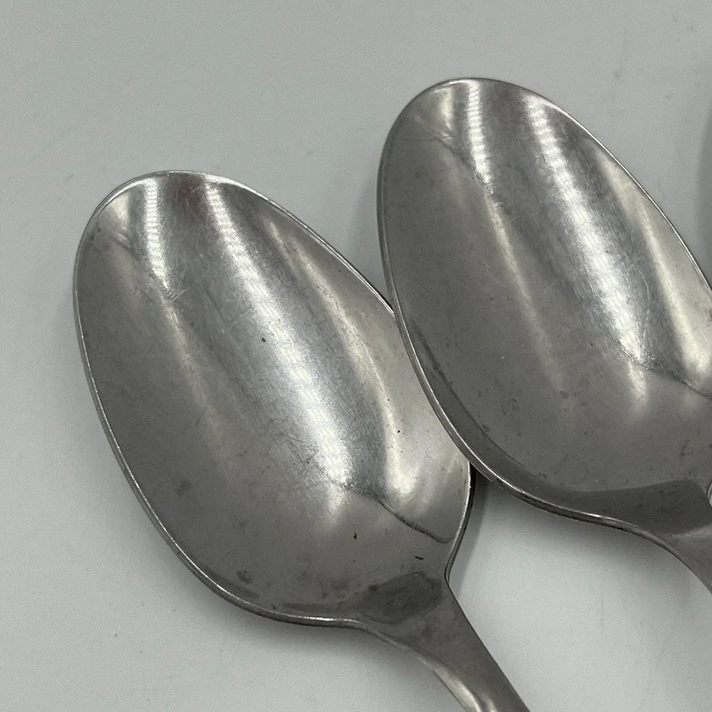 Vintage MCM Radiant Rose Superior Stainless Made In USA Set Of 6 Tablespoons